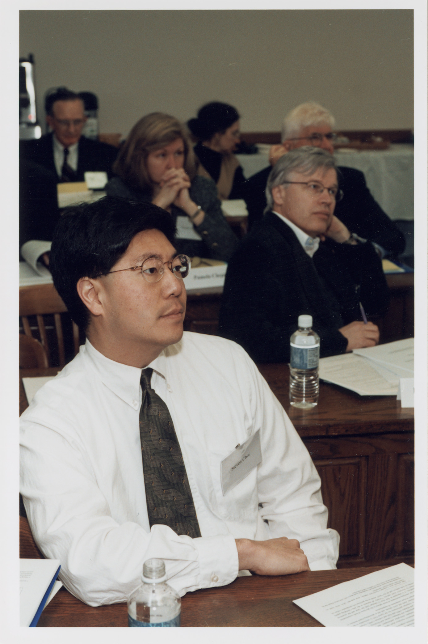 Berkeley Law Prof. Stephen Choi (foreground)