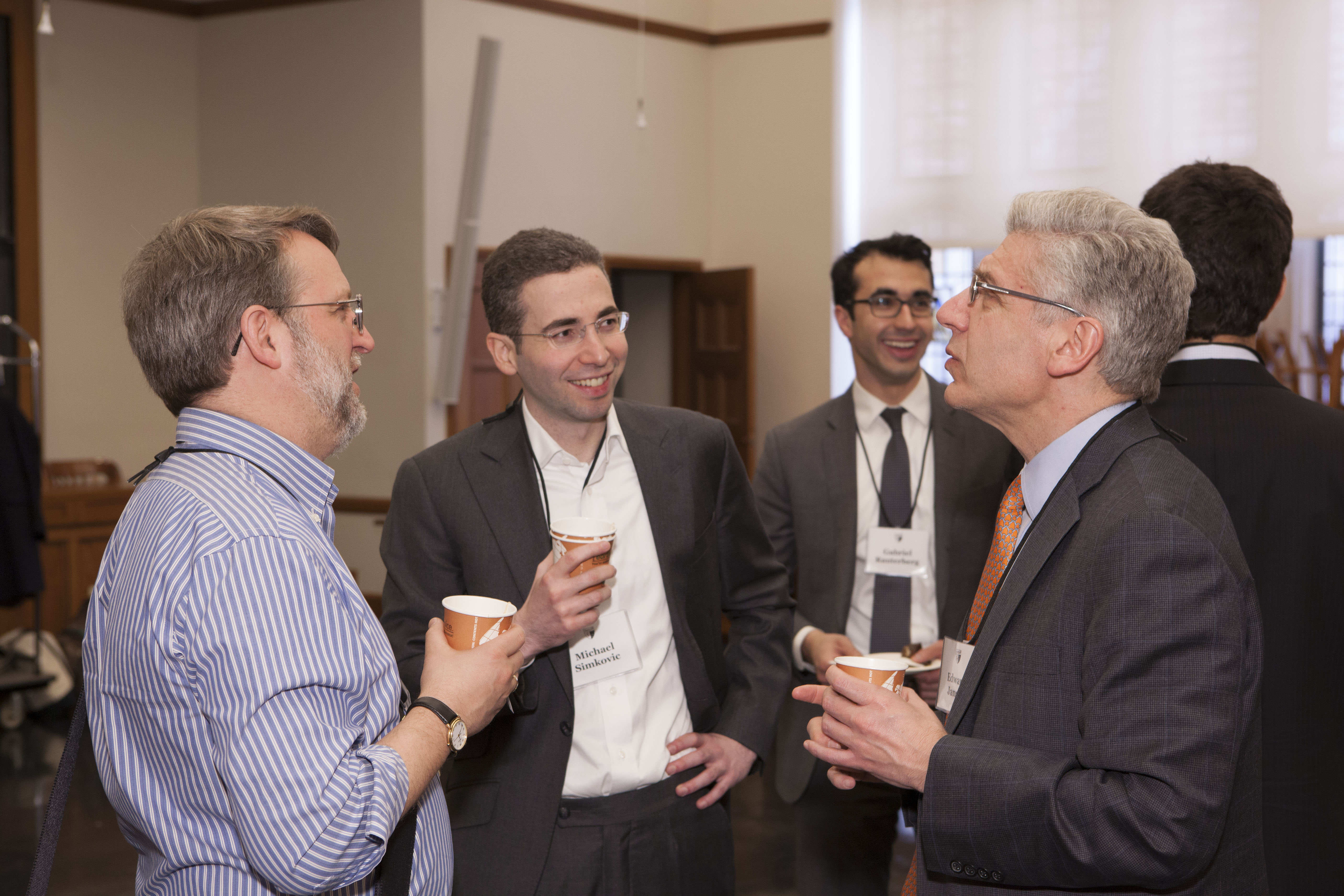 Brooklyn Law Profs. David Reiss and Ted Janger with Seton Hall Law Prof. Michael Simkovic (center)