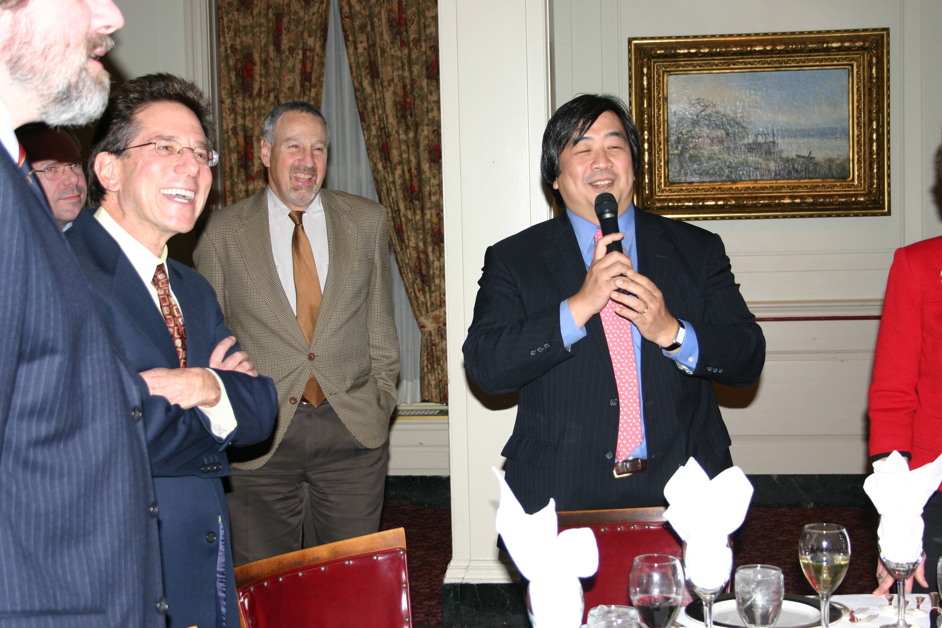 YLS Profs. Anthony Kronman &#039;75 and Peter Schuck and YLS Dean Harold Koh