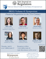 Poster for the April 4, 2024 Yale JREG Volume 41 Symposium.